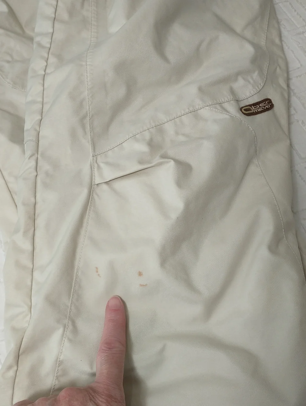 Obermeyer Tyler Snow Pant, Size 18 Youth, Cream, Grow Along Tech., Winter, Ski